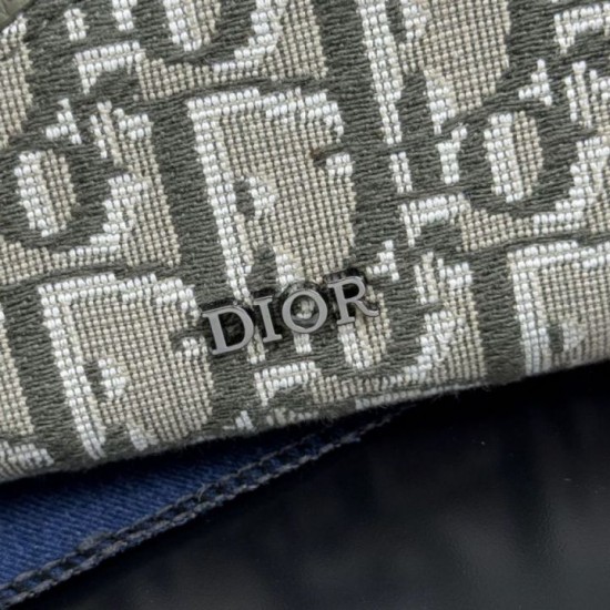 Replica di lusso di alta qualità Portafoglio lungo con zip Dior Saddle tela jacquard Oblique Imitazioni Cloni di alta qualità Portafoglio lungo con zip Dior Saddle tela jacquard Oblique firmate