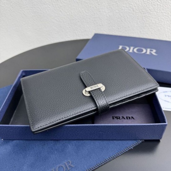 Replica di lusso Borse Dettagli perfetti Portafoglio lungo Dior Normandie Bifold nero Imitazioni Replica Borse Dettagli perfetti Portafoglio lungo Dior Normandie Bifold nero firmate