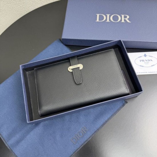 Replica di lusso Borse Dettagli perfetti Portafoglio lungo Dior Normandie Bifold nero Imitazioni Replica Borse Dettagli perfetti Portafoglio lungo Dior Normandie Bifold nero firmate