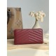 Replica di lusso Pari Portafoglio YSL Saint Laurent Monogram Continental con cerniera Maroon Imitazioni Cloni Pari replica Portafoglio YSL Saint Laurent Monogram Continental con cerniera Maroon firmate