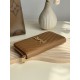 Cloni Alta gamma replica Portafoglio YSL Saint Laurent Monogram Continental con cerniera Caramello firmate