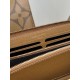 Cloni Alta gamma replica Portafoglio YSL Saint Laurent Monogram Continental con cerniera Caramello firmate