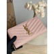 Replica di lusso Qualità da grande Portafoglio YSL Saint Laurent Monogram Continental con cerniera Rosa Imitazioni Cloni Qualità da grande replica Portafoglio YSL Saint Laurent Monogram Continental con cerniera Rosa firmate