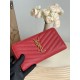 Replica di lusso Portafoglio YSL Saint Laurent Monogram Continental con cerniera Rosso Imitazioni Cloni Portafoglio YSL Saint Laurent Monogram Continental con cerniera Rosso firmate