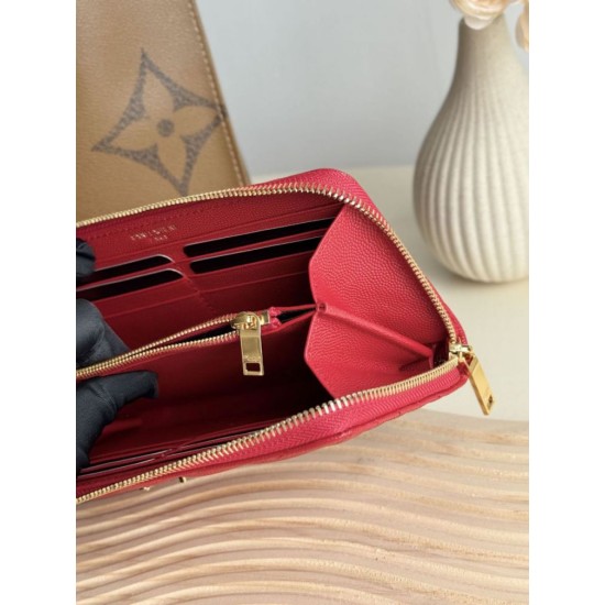 Replica di lusso Portafoglio YSL Saint Laurent Monogram Continental con cerniera Rosso Imitazioni Cloni Portafoglio YSL Saint Laurent Monogram Continental con cerniera Rosso firmate