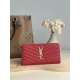Replica di lusso Portafoglio YSL Saint Laurent Monogram Continental con cerniera Rosso Imitazioni Cloni Portafoglio YSL Saint Laurent Monogram Continental con cerniera Rosso firmate