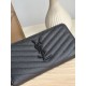 Replica di lusso Pari Portafoglio YSL Saint Laurent Monogram Continental con cerniera Nero Imitazioni Cloni Pari replica Portafoglio YSL Saint Laurent Monogram Continental con cerniera Nero firmate