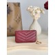 Replica di lusso Porta carte con cerniera YSL Saint Laurent Cassandre Matelassé Fragments Rosso Imitazioni Cloni Porta carte con cerniera YSL Saint Laurent Cassandre Matelassé Fragments Rosso firmate