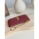 Replica di lusso Porta carte con cerniera YSL Saint Laurent Cassandre Matelassé Fragments Rosso Imitazioni Cloni Porta carte con cerniera YSL Saint Laurent Cassandre Matelassé Fragments Rosso firmate