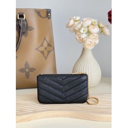 Dettagli perfetti Porta carte con cerniera YSL Saint Laurent Cassandre Matelassé Fragments Nero Oro