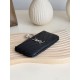 Cloni Pari replica Porta carte con cerniera YSL Saint Laurent Cassandre Matelassé Fragments Nero Argento firmate