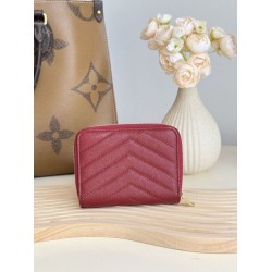 Portafoglio compatto YSL Saint Laurent Cassandre Matelassé Rosso Portafoglio compatto YSL Saint Laurent Cassandre Matelassé Rosso