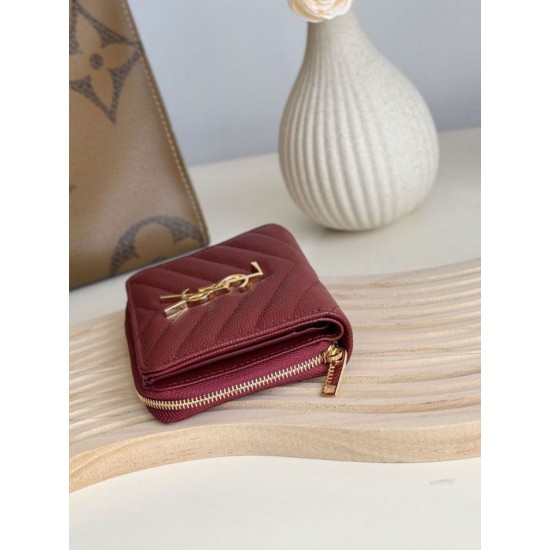 Replica di lusso Alta gamma Portafoglio compatto YSL Saint Laurent Cassandre Matelassé Rosso Imitazioni Cloni Alta gamma replica Portafoglio compatto YSL Saint Laurent Cassandre Matelassé Rosso firmate