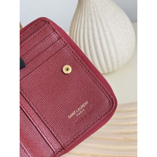 Replica di lusso Alta gamma Portafoglio compatto YSL Saint Laurent Cassandre Matelassé Rosso Imitazioni Cloni Alta gamma replica Portafoglio compatto YSL Saint Laurent Cassandre Matelassé Rosso firmate