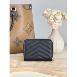 Dettagli perfetti Portafoglio compatto YSL Saint Laurent Cassandre Matelassé Nero