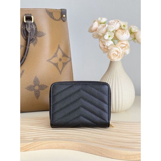 Replica di lusso Borse Dettagli perfetti Portafoglio compatto YSL Saint Laurent Cassandre Matelassé Nero Imitazioni Replica Borse Dettagli perfetti Portafoglio compatto YSL Saint Laurent Cassandre Matelassé Nero firmate