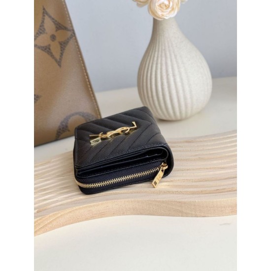 Replica di lusso Borse Dettagli perfetti Portafoglio compatto YSL Saint Laurent Cassandre Matelassé Nero Imitazioni Replica Borse Dettagli perfetti Portafoglio compatto YSL Saint Laurent Cassandre Matelassé Nero firmate