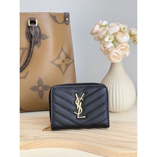 Replica di lusso Borse Dettagli perfetti Portafoglio compatto YSL Saint Laurent Cassandre Matelassé Nero Imitazioni Replica Borse Dettagli perfetti Portafoglio compatto YSL Saint Laurent Cassandre Matelassé Nero firmate