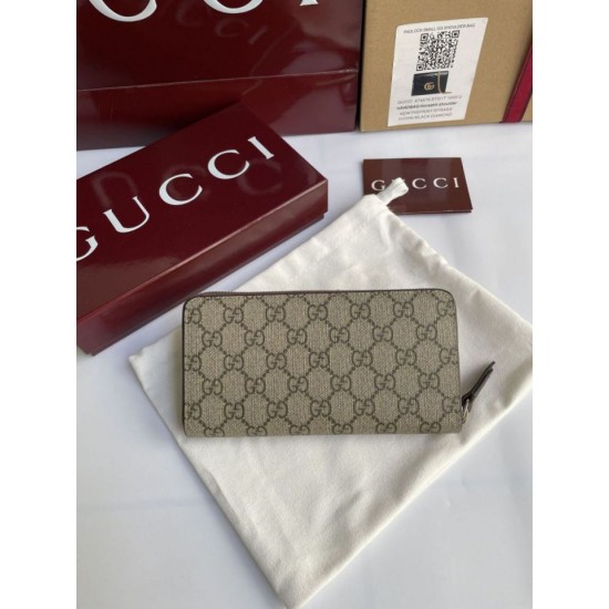 Replica di lusso Pari di alta qualità Portafoglio Gucci con cerniera interna GG 856562 Marrone Imitazioni Cloni Pari replica di alta qualità Portafoglio Gucci con cerniera interna GG 856562 Marrone firmate