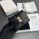 Replica di lusso Portafoglio piccolo a tre ante CELINE 16 in pelle di vitello satinata Nero Imitazioni Cloni Portafoglio piccolo a tre ante CELINE 16 in pelle di vitello satinata Nero firmate