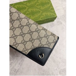 Portafoglio continentale Gucci con emblema GG 821802 Nero Portafoglio continentale Gucci con emblema GG 821802 Nero