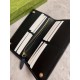 Replica di lusso Borse Portafoglio continentale Gucci con emblema GG 821802 Nero Imitazioni Replica Borse Portafoglio continentale Gucci con emblema GG 821802 Nero firmate