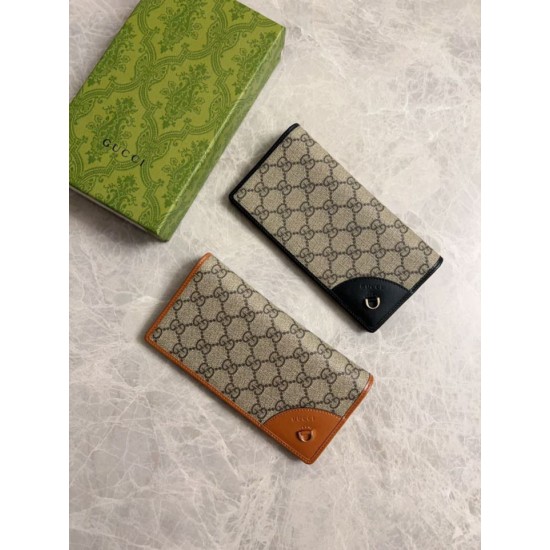 Replica di lusso Borse Portafoglio continentale Gucci con emblema GG 821802 Nero Imitazioni Replica Borse Portafoglio continentale Gucci con emblema GG 821802 Nero firmate