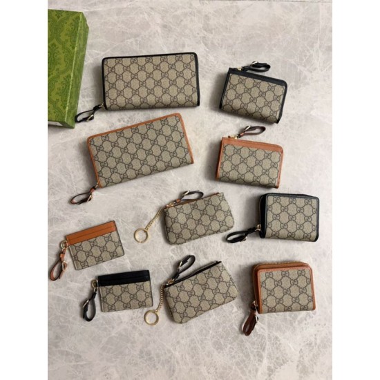 Replica di lusso Dettagli perfetti Portafoglio Gucci GG Supreme con cerniera 821803 Marrone Imitazioni Cloni Dettagli perfetti Portafoglio Gucci GG Supreme con cerniera 821803 Marrone firmate