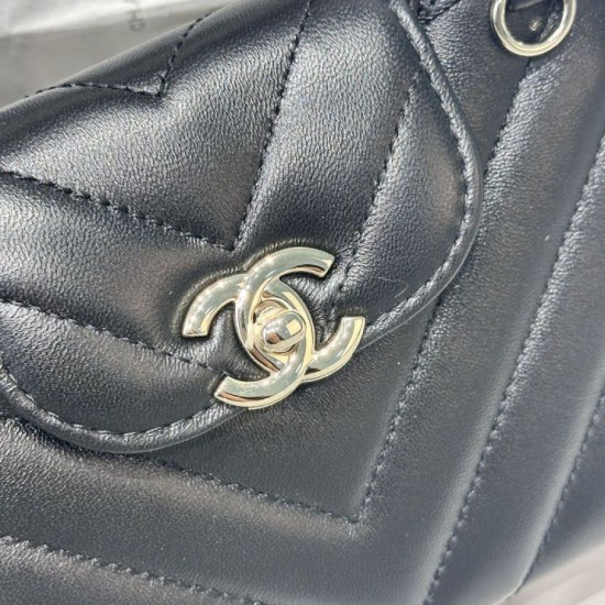 Cloni Borsa shopping Chanel AS4416 Kelly Nano pelle di vitello nera firmate