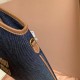 Replica di lusso Borsa a tracolla Miu Miu Ivy denim con finiture pelle 5BG231 Blu Imitazioni Cloni Borsa a tracolla Miu Miu Ivy denim con finiture pelle 5BG231 Blu firmate