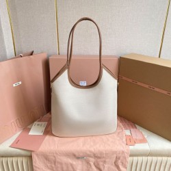 Borse a tracolla Miu Miu Ivy denim con finiture pelle 5BG231 Bianca Borse a tracolla Miu Miu Ivy denim con finiture pelle 5BG231 Bianca
