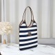 Replica di lusso Imitazioni borse griffate tote tela Ivy di Miu Miu 5BG231 blu navy con righe bianche Imitazioni Cloni Imitazioni borse griffate tote tela Ivy di Miu Miu 5BG231 blu navy con righe bianche firmate