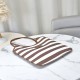 Cloni Borsa a tracolla Miu Miu Ivy tela a righe e pelle 5BG231 caffè chiaro firmate