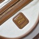 Cloni Borsa a tracolla Miu Miu Ivy tela a righe e pelle 5BG231 caffè chiaro firmate