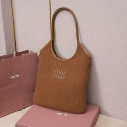 Borsa a tracolla/hobo Miu Miu Ivy velluto a coste 5BG231 Marrone Borsa a tracolla/hobo Miu Miu Ivy velluto a coste 5BG231 Marrone