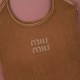 Replica di lusso Borsa a tracolla/hobo Miu Miu Ivy velluto a coste 5BG231 Marrone Imitazioni Cloni Borsa a tracolla/hobo Miu Miu Ivy velluto a coste 5BG231 Marrone firmate