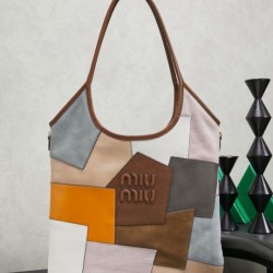 Cloni Bora Pari replica tote Miu Miu Ivy in pelle patchwork 5BG231 firmate