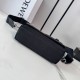 Cloni Bora Pari replica a tracolla LOEWE Mini Flex tela e pelle scamosciata marrone/nera firmate
