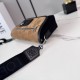 Cloni Bora Pari replica a tracolla LOEWE Mini Flex tela e pelle scamosciata marrone/nera firmate
