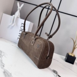 Cloni Borse Imitazioni a tracolla Loewe Amazona 31 pelle nabuk granulata marrone  firmate