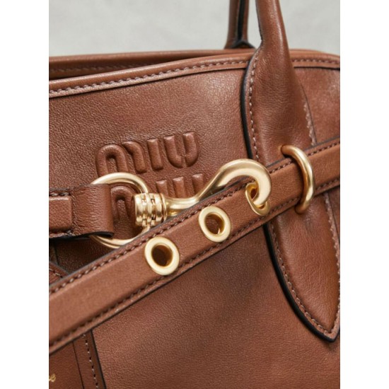 Cloni Borse tote pelle Miu Miu Adventure 5BA292 Marrone firmate