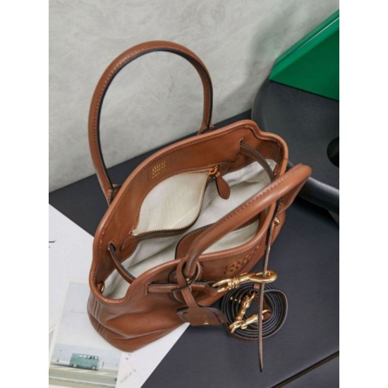 Cloni Borse tote pelle Miu Miu Adventure 5BA292 Marrone firmate
