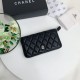 Replica di lusso Portafoglio Chanel Caviar trapuntato con soffietto e cerniera nero Imitazioni Cloni Portafoglio Chanel Caviar trapuntato con soffietto e cerniera nero firmate
