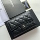 Replica di lusso Pari Portafoglio Chanel Timeless/Classique in pelle trapuntata nera Imitazioni Cloni Pari replica Portafoglio Chanel Timeless/Classique in pelle trapuntata nera firmate