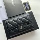 Replica di lusso Pari Portafoglio Chanel Timeless/Classique in pelle trapuntata nera Imitazioni Cloni Pari replica Portafoglio Chanel Timeless/Classique in pelle trapuntata nera firmate