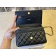 Replica di lusso Portafoglio Chanel trapuntato in caviale perlato con catena Woc Nero Imitazioni Cloni Portafoglio Chanel trapuntato in caviale perlato con catena Woc Nero firmate