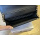 Replica di lusso Portafoglio Chanel trapuntato in caviale perlato con catena Woc Nero Imitazioni Cloni Portafoglio Chanel trapuntato in caviale perlato con catena Woc Nero firmate