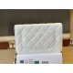 Replica di lusso Borse Portafoglio Chanel trapuntato in caviale perlato con catena Woc Bianco Imitazioni Replica Borse Portafoglio Chanel trapuntato in caviale perlato con catena Woc Bianco firmate