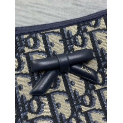 Borsa Shopping Dior piccola/grande jacquard blu Dior Oblique