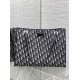 Replica di lusso Borsa 1:1 Shopping Dior piccola/grande jacquard blu Dior Oblique Imitazioni Cloni Borsa Replica Shopping Dior piccola/grande jacquard blu Dior Oblique firmate